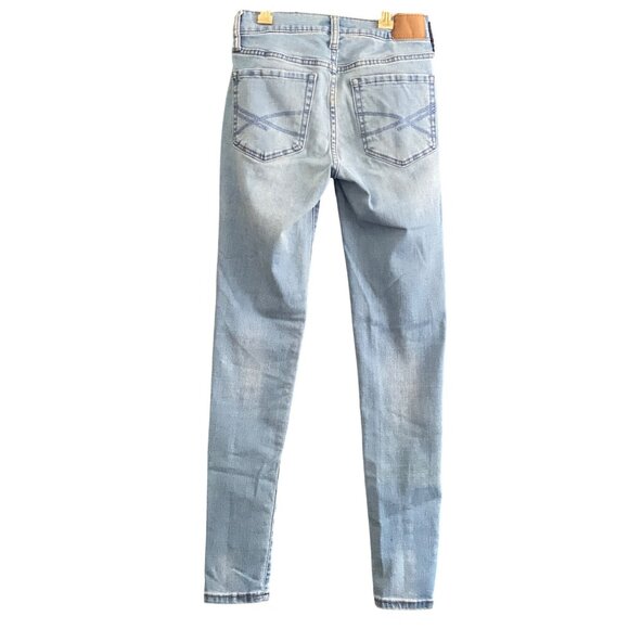 Aeropostale Blue Denim Jeans High Waisted Jegging 5 Pocket Women 00 Regular - Picture 2 of 16